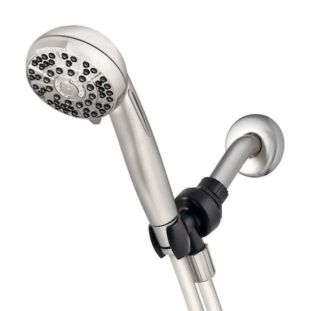 Waterpik Waterpik 4892071 PowerPulsePlus Brushed Nickel Six settings Handheld Showerhead; 2 Gpm 4892071